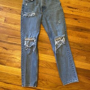 Zara ripped mom jeans